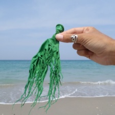 Shredded latex balloon Latex Balloon on Beach