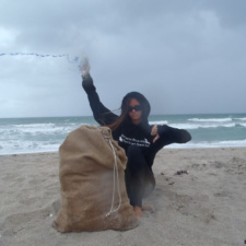Beach Cleanup Balloons and Plastic Debris on Beach