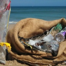 Beach Cleanup 2-24-13 Balloons, plastic pollution