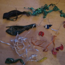 Dorset, UK Balloon litter on Broadbench Beach, Dorset, UK