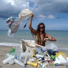 Beach Cleanup 6-29-13 Balloons, Plastic and other marine debris on beach