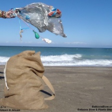 Beach Cleanup 3-8-14 Balloons littering beach