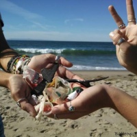 bits of plastic and balloons