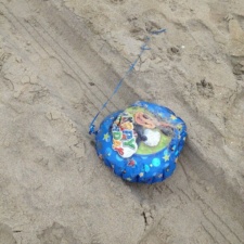 Mylar Balloon Pollution Happy Birthday Mylar balloon polluting Bradly Beach, New Jersey