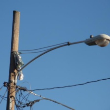 Balloons Can Cause Power Outages Mylar balloon caught on street light post
