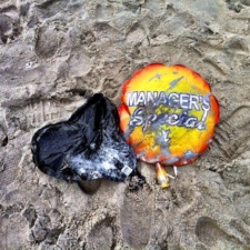 Bradley Beach, New Jersey Mylar balloons polluting Bradley Beach, New Jersey
