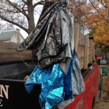 After Hurricane Sandy Mylar balloons retrieved from 75 feet up a tree after Hurricane Sandy