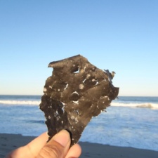 Plastic Pollution Nibbled dirty old plastic on Florida beach