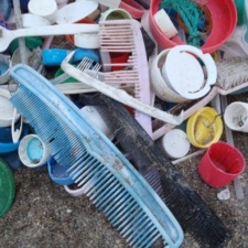 Plastic pollution Plastic pollution washed in with the sargassum