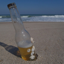 Barnacle Beer Beer bottle with barnacles